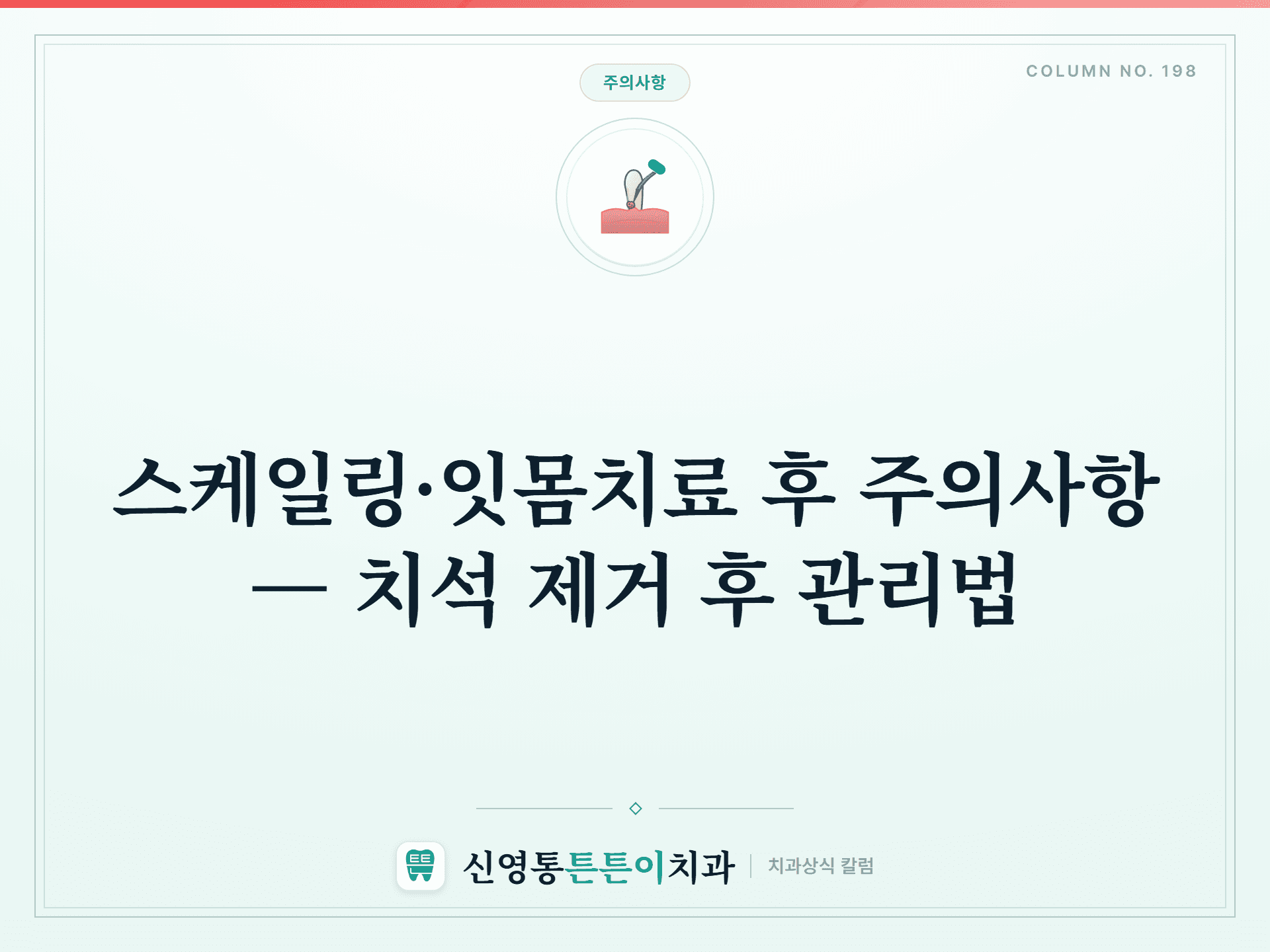 스케일링·잇몸치료 후 주의사항 — 치석 제거 후 관리법 썸네일